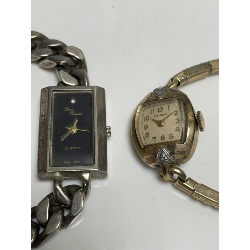 兩支古董錶benrus及pierre bernard
