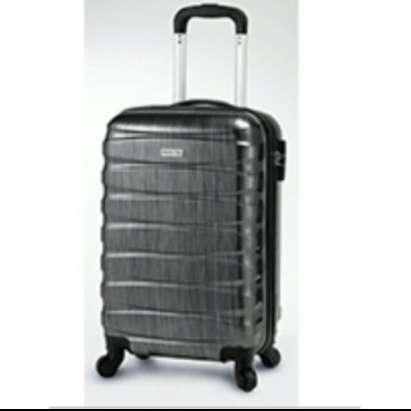 全新 America tiger 鐵灰 高質感亮面拉絲硬殼行李箱20吋 實拍