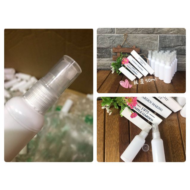 ♻️HDPE 噴瓶(3個/組)~透明蓋白瓶