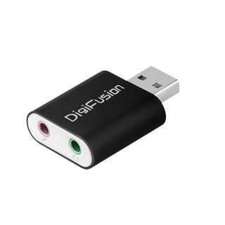 DigiFusion伽利略 USB2.0 鋁殼音效卡 黑 (USB51B)-USB355