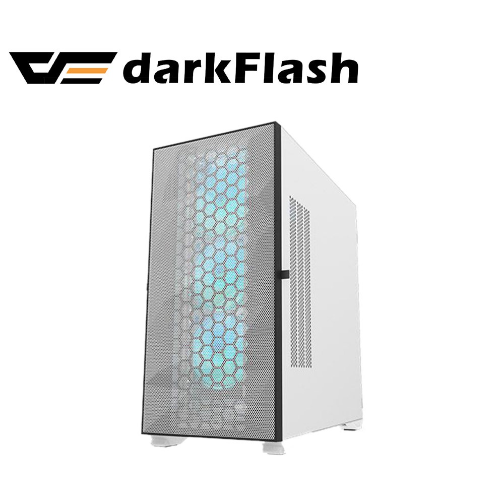 darkFlash DLX21 Mesh ATX 電腦機殼／機箱(含14cm A.RGB 風扇*4)-白 現貨 廠商直送