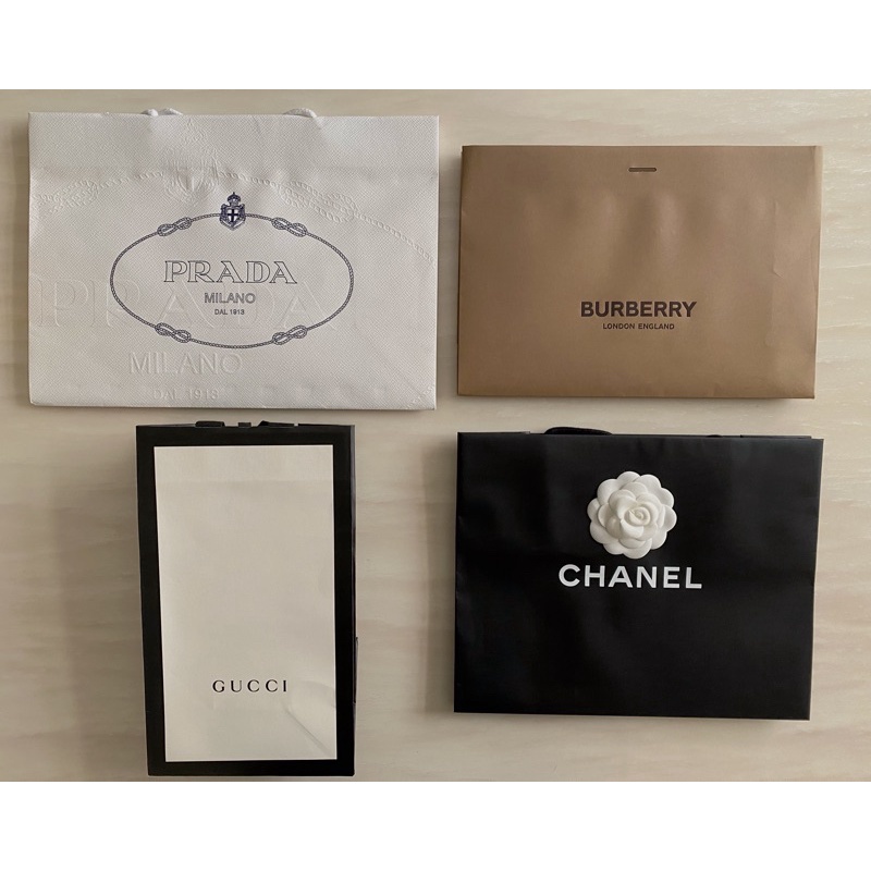 Chanel 香奈兒 BURBERRY PRADA GUCCI 紙袋紙盒