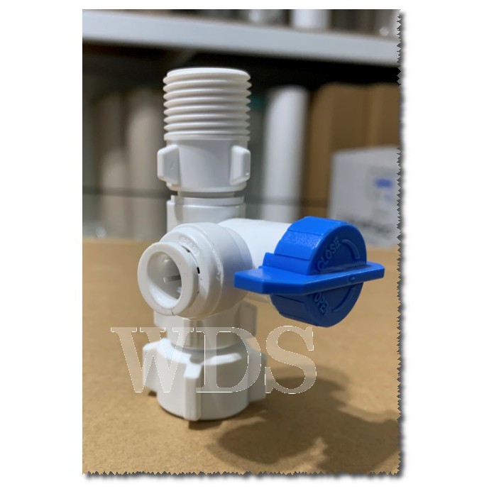 (WDS)台製淨水器進水三通閥飲水機外內絲牙4分T型三通開關3分PE管三通球閥直輸機專用.閥體可360度轉向