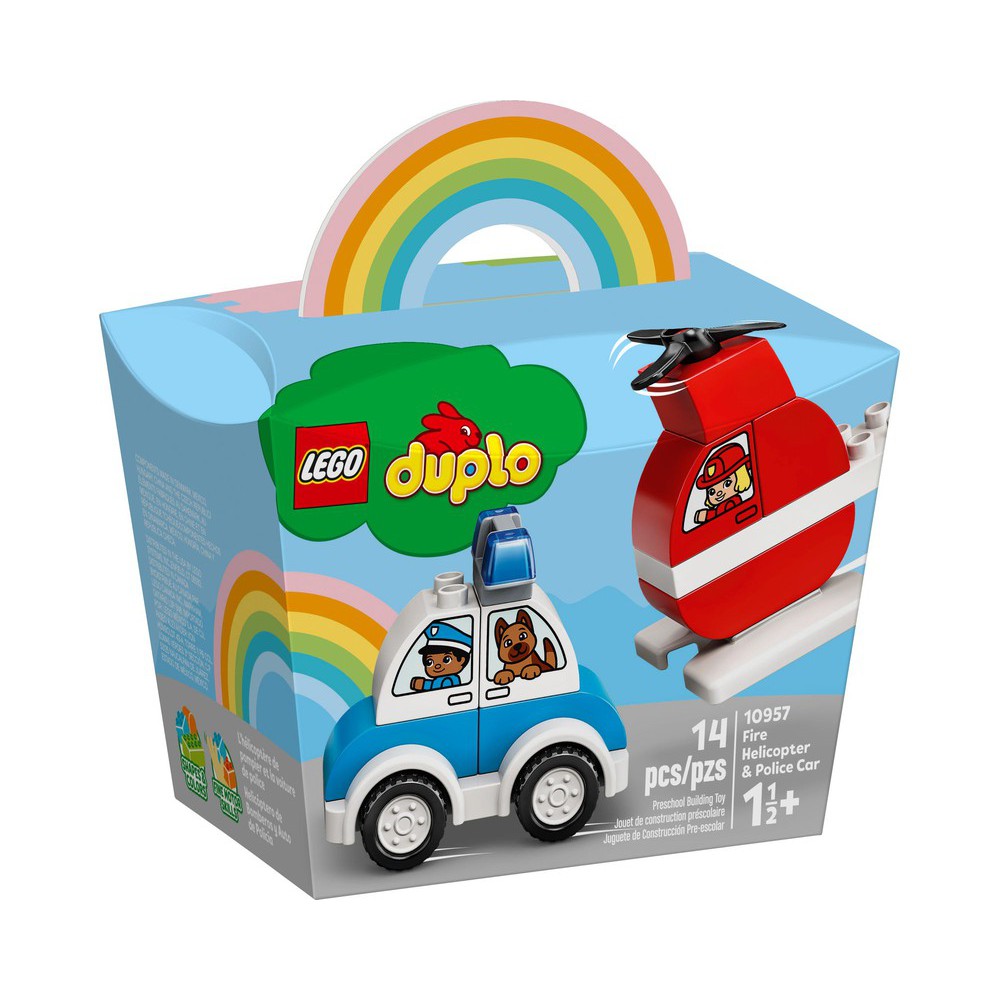 現貨 LEGO 樂高 10957 DUPLO 得寶系列 消防直升機 &amp; 警車 全新未拆 公司貨