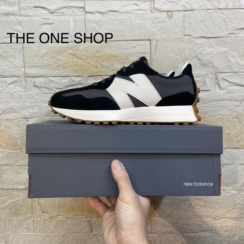 TheOneShop new balance nb 327 WS327KC 黑色 大N 焦糖底 膠底 皮革 麂皮 慢跑鞋