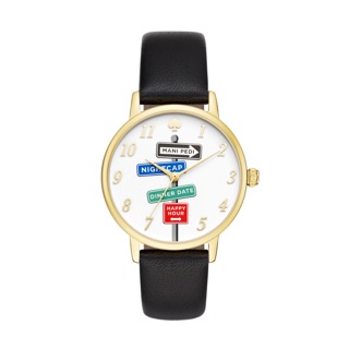 【擁樂_Viown ★】 kate spade / KSW1128 / Metro 紐約時尚品味指標真皮手錶白