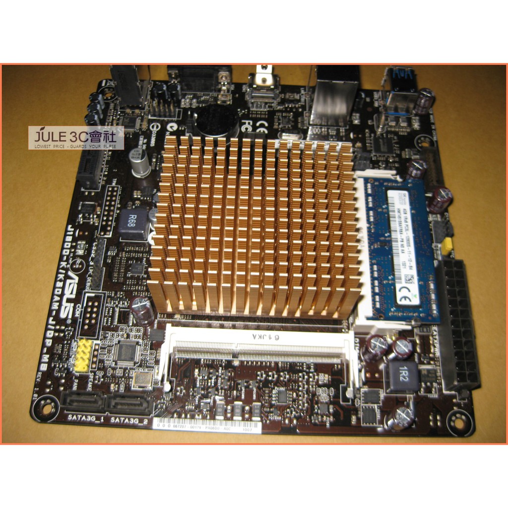 JULE 3C會社-華碩ASUS J1800-K 含CPU 整合型 Mini-ITX + DDR3L 4G 記憶體