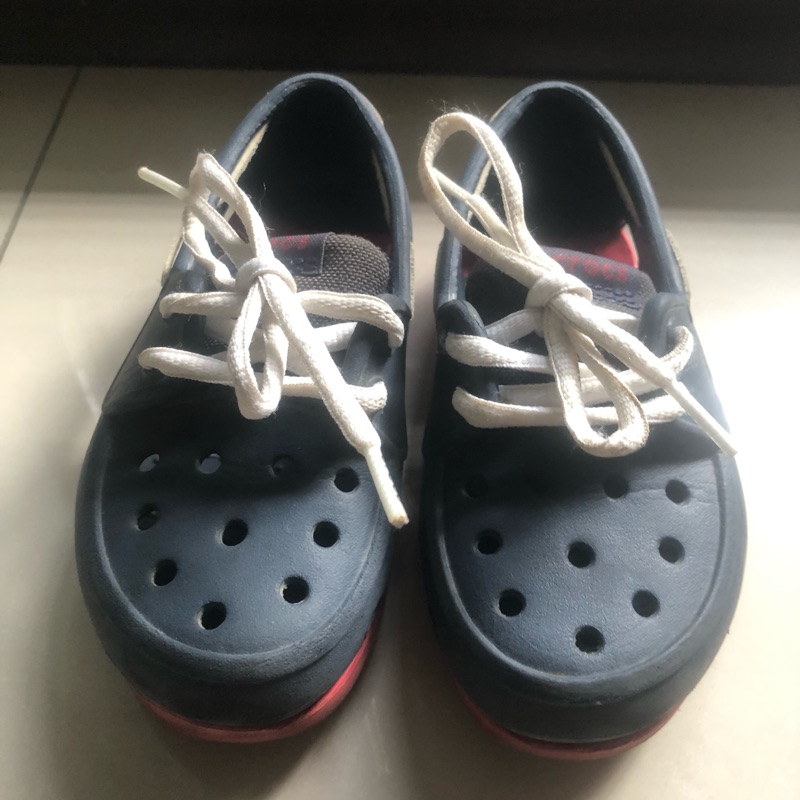 🌟小童 Crocs防水帆船繫帶鞋c10(17.5cm)
