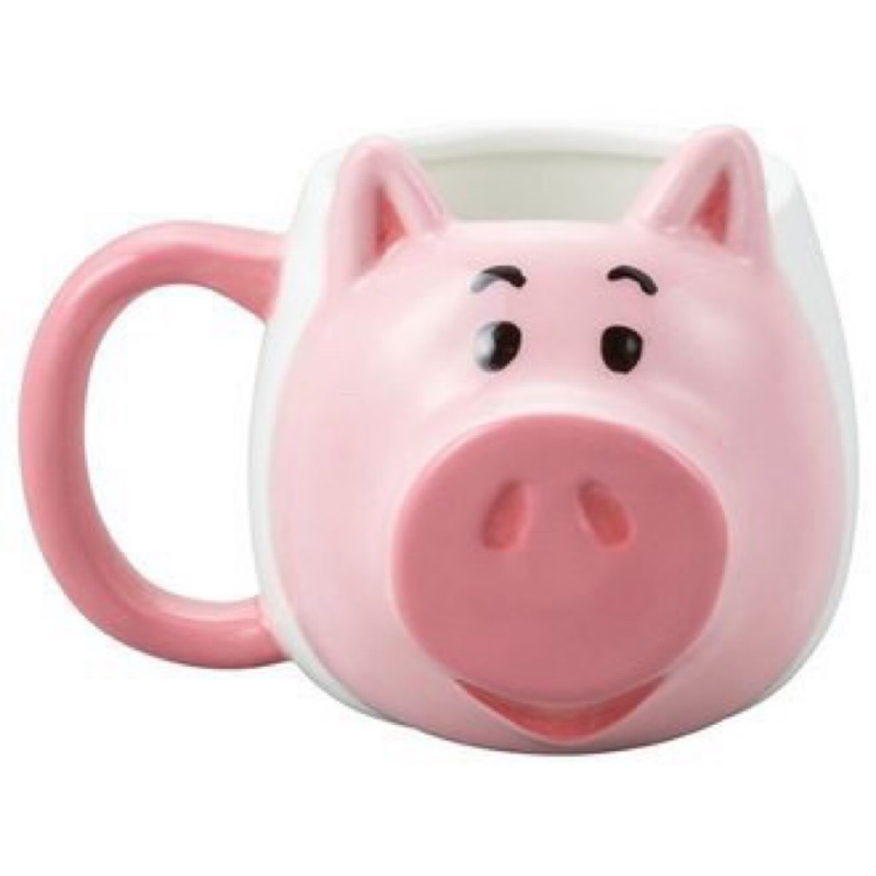 ［翹鬍子］日本 迪士尼 玩具總動員 豬排博士 火腿豬 造型 咖啡杯 立體 浮雕 水杯 馬克杯