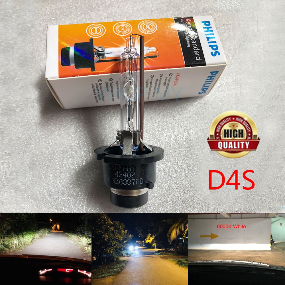 1 件 35W D4S 氙氣 HID 燈泡頭燈 4300 6000K 飛利浦德國適用於豐田