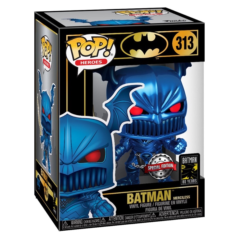 (卡司旗艦）代理版 Funko POP 313 限定版 蝙蝠俠80週年 蝙蝠俠 無情戰神 DC Batman