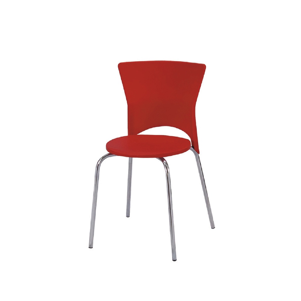 【上丞家具】中部滿額免運 751-1 巧思椅 餐椅 餐廳椅 用餐椅 休閒椅 造型椅 洽談椅 電鍍 銀腳 紅色 椅子