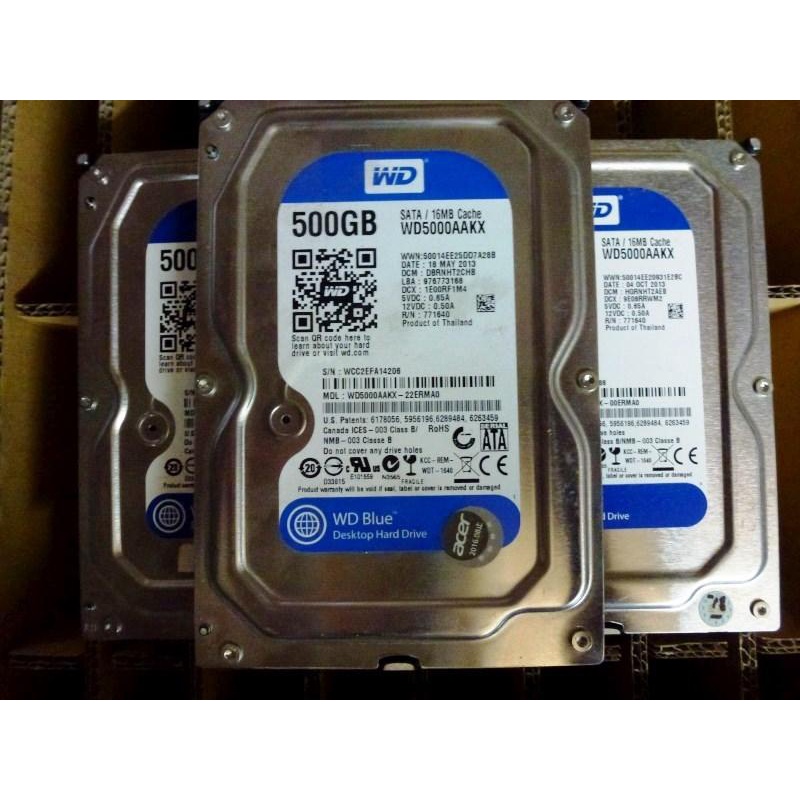 含稅-WD 藍標 SATA 500G 500GB 1T 1TB 7200轉 桌上型硬碟 3.5吋硬碟oo