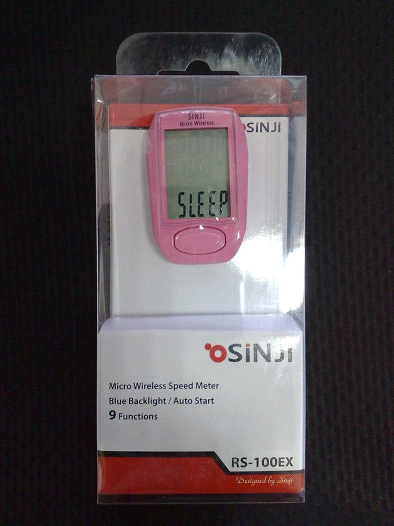 【二輪極速】SINJI RS-100EX  9功能無線 碼表 碼錶 背光 卡路里（粉紅色）