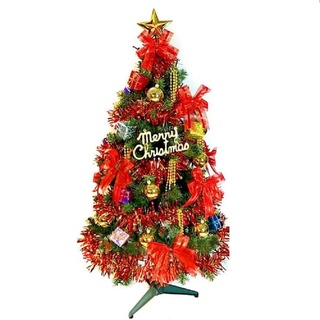 耶誕-4尺/4呎(120cm)聖誕樹(含飾品組)(含50燈LED燈/100燈LED插電式/100燈鎢絲燈)