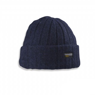 SNOWTRAVEL雪之旅 STAR018e-BLU [ 3M防風透氣保暖羊毛帽(素面摺邊) ] 藍色