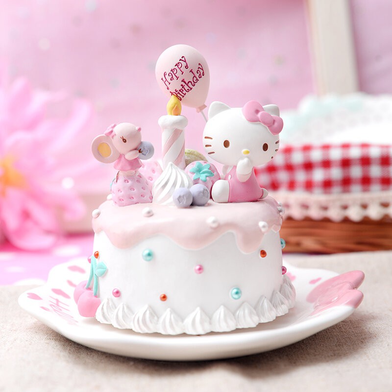 【現貨免運 】 JARLL 讚爾藝術 Hello Kitty 生日蛋糕 音樂盒 KT1903