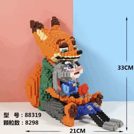 熊大與兔兔~尼克與茱蒂~米奇米妮心心相連愛您久~情人送禮 小顆粒積木 串聯 微型積木 送禮 收藏