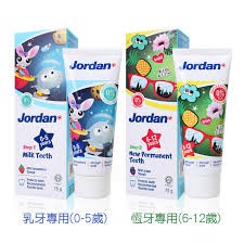 Jordan 清新水果味"乳牙"&amp;"恆牙" 兒童專用牙膏(0-5歲)