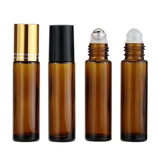 鋼珠滾珠瓶 加厚款 精油瓶 10ML 棕色 小容量玻璃滾珠瓶 拍拍瓶 玻璃瓶 分裝瓶 香水瓶