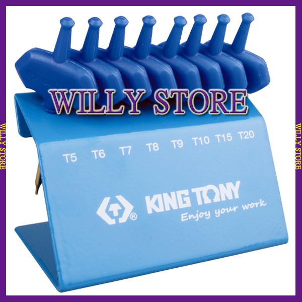 【WILLY STORE】KING TONY  23308PR 8件式 T型旗桿六角星型起子組8pc 星型板手8支組