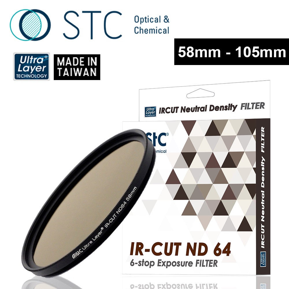 【STC】IR-CUT ND64(6-stop) 零色偏減光鏡58mm-105mm