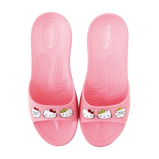 【Sanrio三麗鷗】凱蒂貓Action舒適拖鞋-粉 (23.5/25/26.5cm) EVA止滑拖鞋