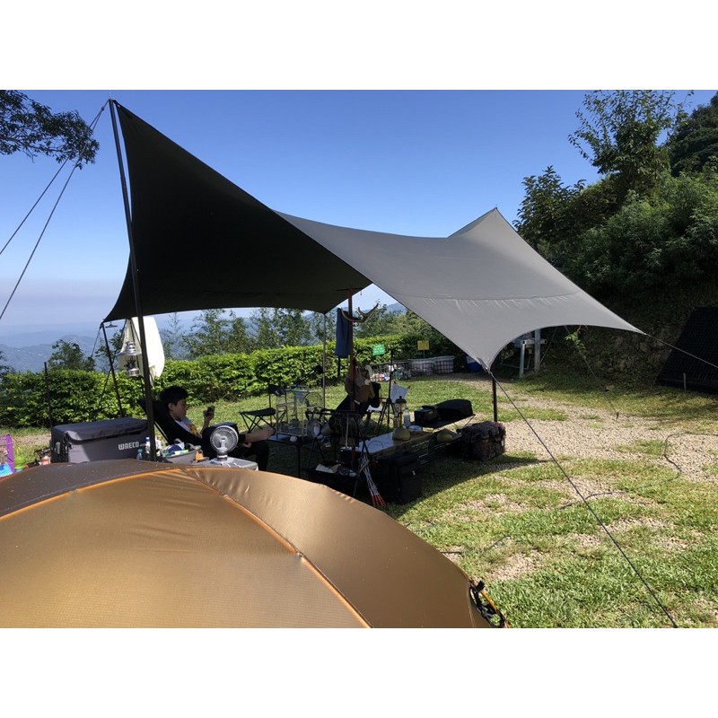 Campingbar 韓國urban Forest 防焰碟型天幕 軍綠 蝦皮購物