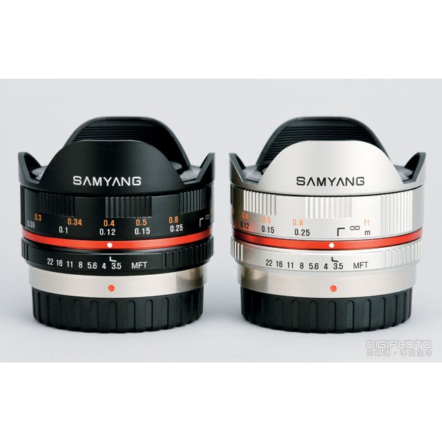 Samyang 7.5mm F3.5 魚眼鏡頭 For M43 黑色 總代理公司貨