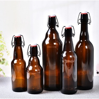 [500ml] 發酵黑棕色玻璃瓶 F2 Kombucha, Kefir, 啤酒, 防紫外線, 淺色