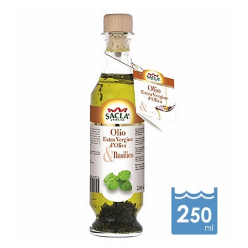 即期促銷 Sacla義大利初榨橄欖油-羅勒風味250ml 有效日期2024/1/11
