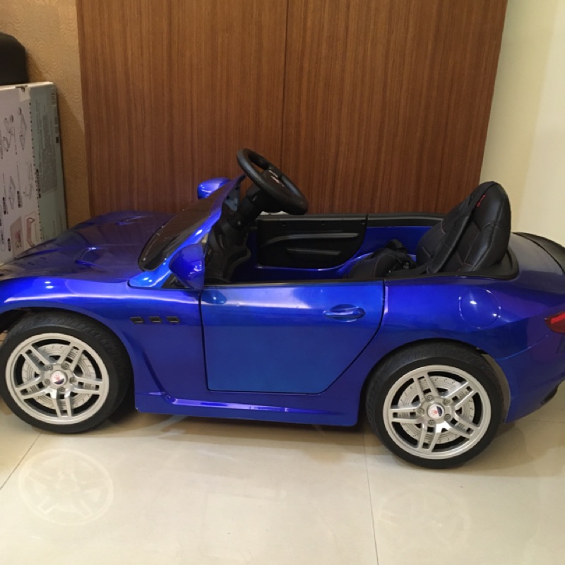 (二手極新出清）瑪莎拉蒂四輪電動車-藍色