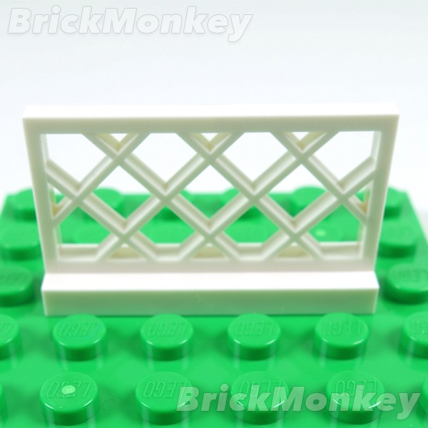樂高 LEGO 白色 1x4x2 格子 網狀 柵欄 3185 積木 玩具 街景 城市 White Fence