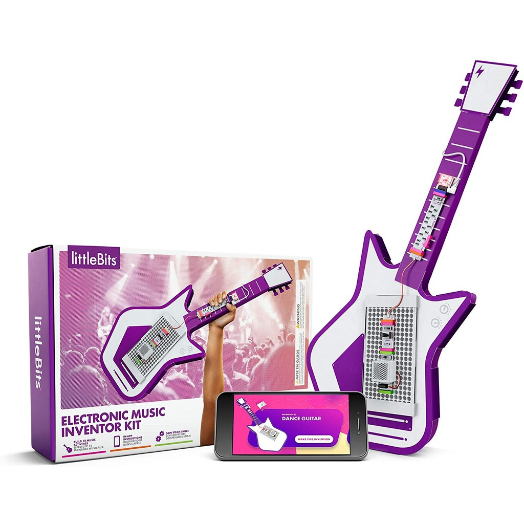 STEM全球知名科教品牌LittleBits  吉他樂器發明家電路積木套件 益智玩具,可組裝成真的電吉他， app教學