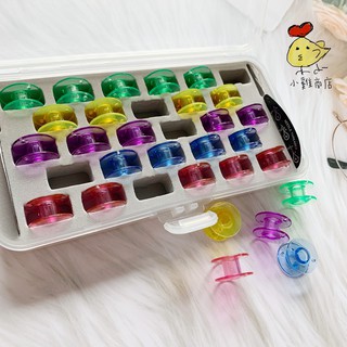 🐤小雞商店🐤 縫紉機 梭心 收納盒 梭子 高梭 低梭 通用型 贈28顆高梭 穿線器 桌上型 仿工業 工業