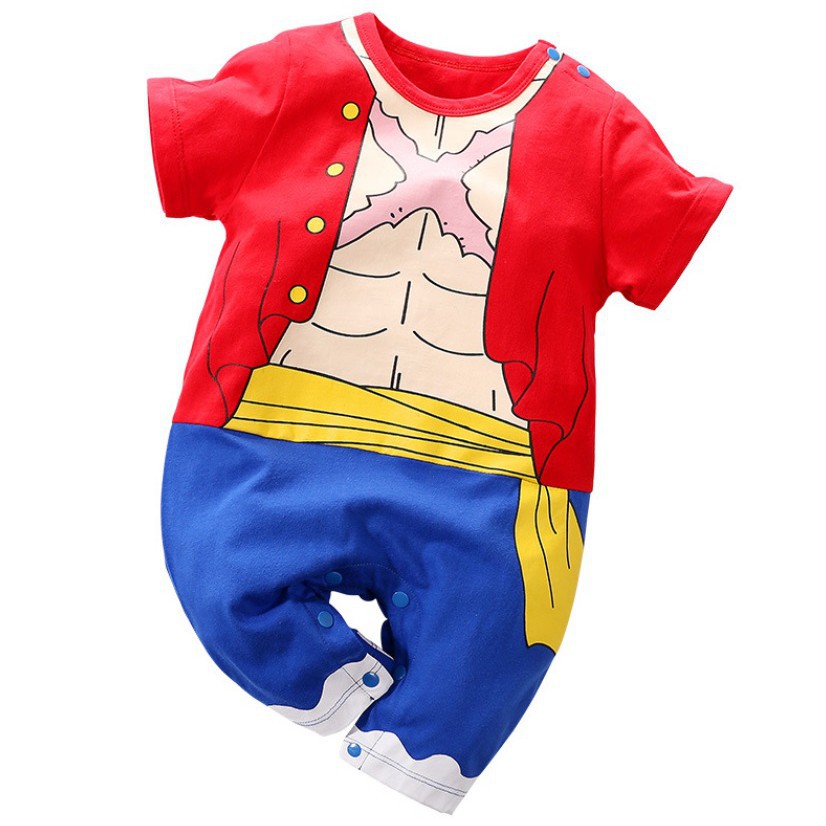 嬰兒寶寶海賊王魯夫包屁衣嬰兒寶寶爬服衣服兒童幼兒baby 航海王索隆喬巴海賊童服0 3歲 蝦皮購物