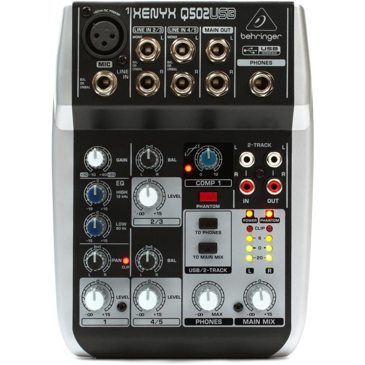 耳朵牌 Behringer 5軌 混音器 混音座 錄音介面 XENYX Q502 USB 502 【中壢木吉可樂器】