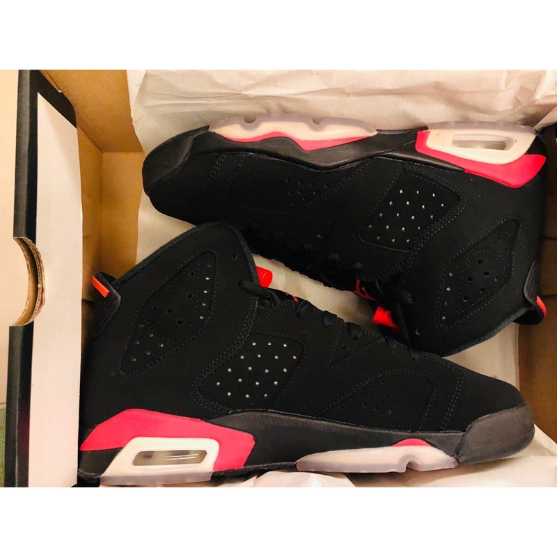 NIKE AIR JORDAN 6 OG BLACK INFRARED 黑紅 大魔王 384664-023 6Y