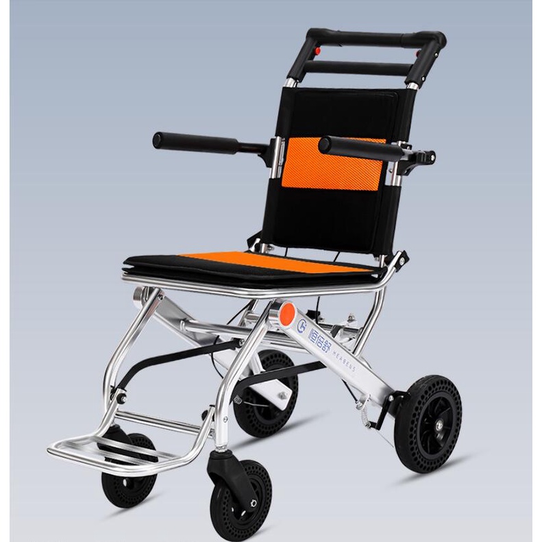 🔥免運🔥 輪椅 助行器 可折叠便攜式輪椅 代步車 小型簡易折疊輕便超輕旅行老年人手推車