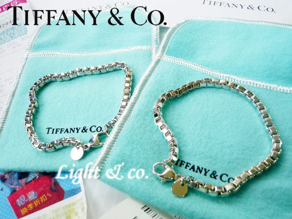 【Light &amp; co.】專櫃真品已送洗 近新 Tiffany &amp; Co 925 純銀 超經典威尼斯 手鍊 可送