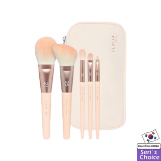 韓國[Flalia] Muhly Makeup Brush Set (5 brushes) + Pouch 化妝刷套裝