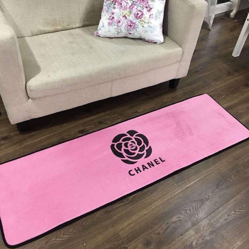 Chanel 品牌 粉色山茶花 小香 香奈兒 地毯 地墊 沙發 客廳 房間 裝飾