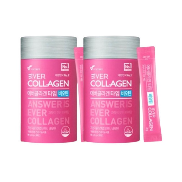 [NEWTREE] 1 + 1 Evercollagen 時間 Biotin 膠原蛋白粉 3g X 30 挎包 (共 6