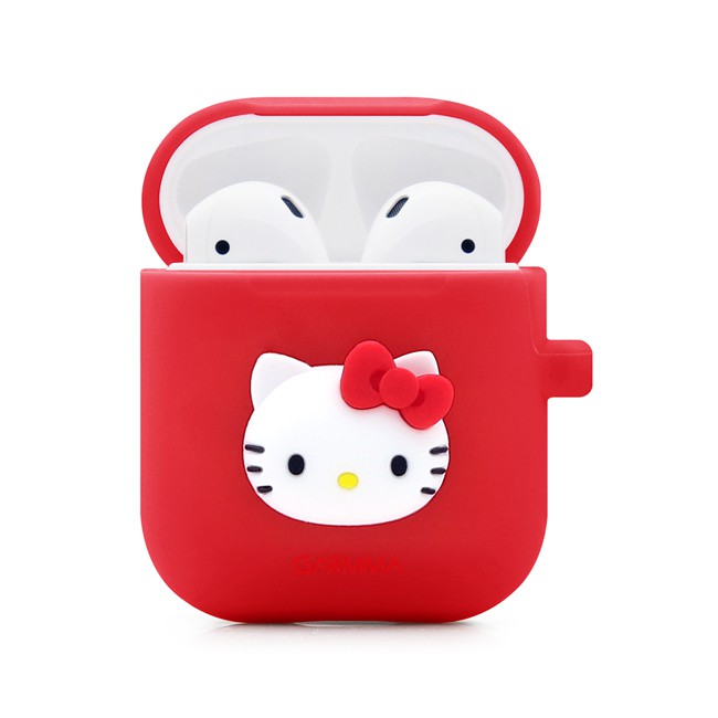 GARMMA Hello Kitty AirPods 藍芽耳機盒保護套 紅色 保護殼 原廠正版 藍芽耳機套 藍芽耳機盒