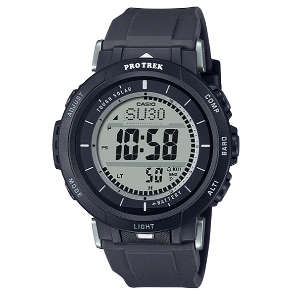 【CASIO】 卡西歐PROTREK太陽能登山錶-黑 / PRG-30-1 (台灣公司貨)