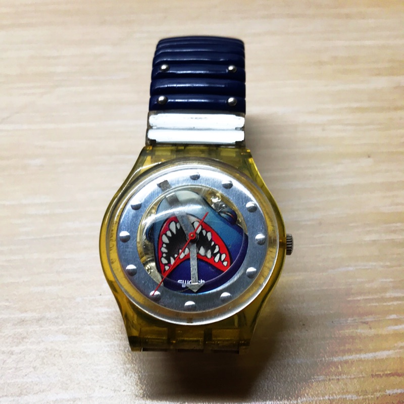 Swatch 鯊魚 個性 有型 金屬錶
