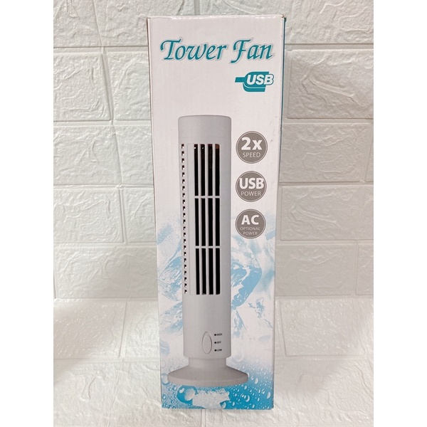 Tower Fan USB 桌上型大廈扇 嬰兒電風扇 迷你電風扇 迷你大廈扇（只有盒損‼️／功能正常✅／9成新💕）