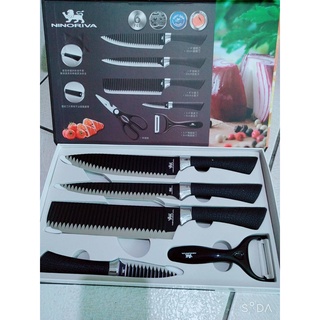 NINORIVA 波紋不粘刀具5件組 刀具組 不沾黏 專用廚具