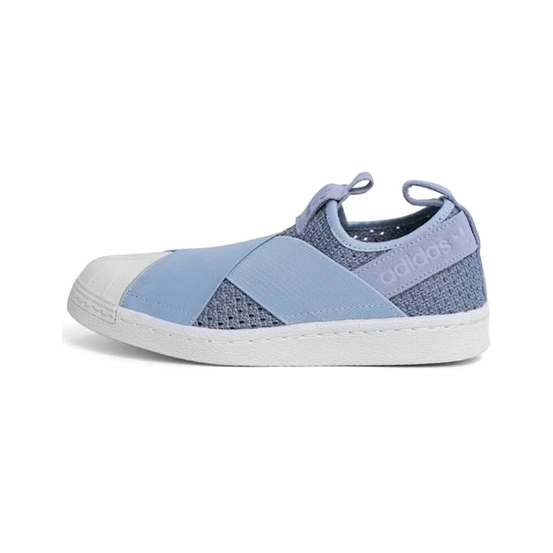 【菁炭元素】ADIDAS SUPERSTAR SLIP ON W 水藍 水藍繃帶 男女 BB2121-23cm