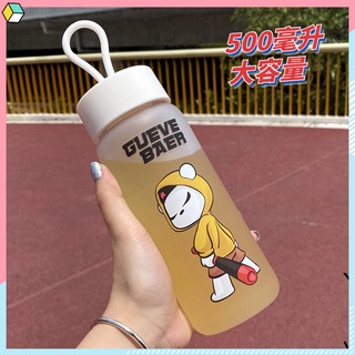 特惠🚀🚀✨韓版水杯 500ml大容量塑膠水杯 男女學生可愛杯子 ins網紅杯 便攜茶杯 耐熱水瓶